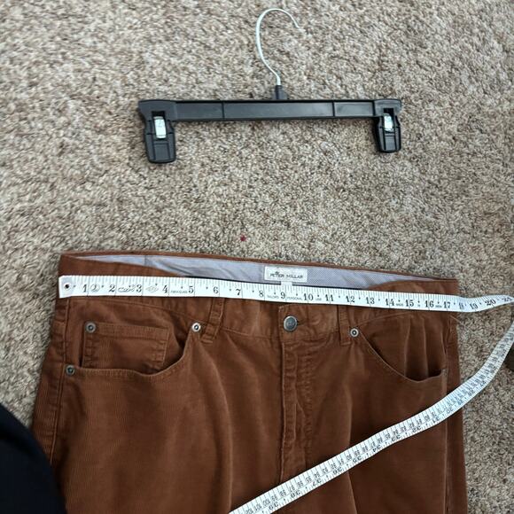 Peter Millar Superior Soft Corduroy Five-Pocket Pant French Press Brown Sz 36X28 - Picture 12 of 15